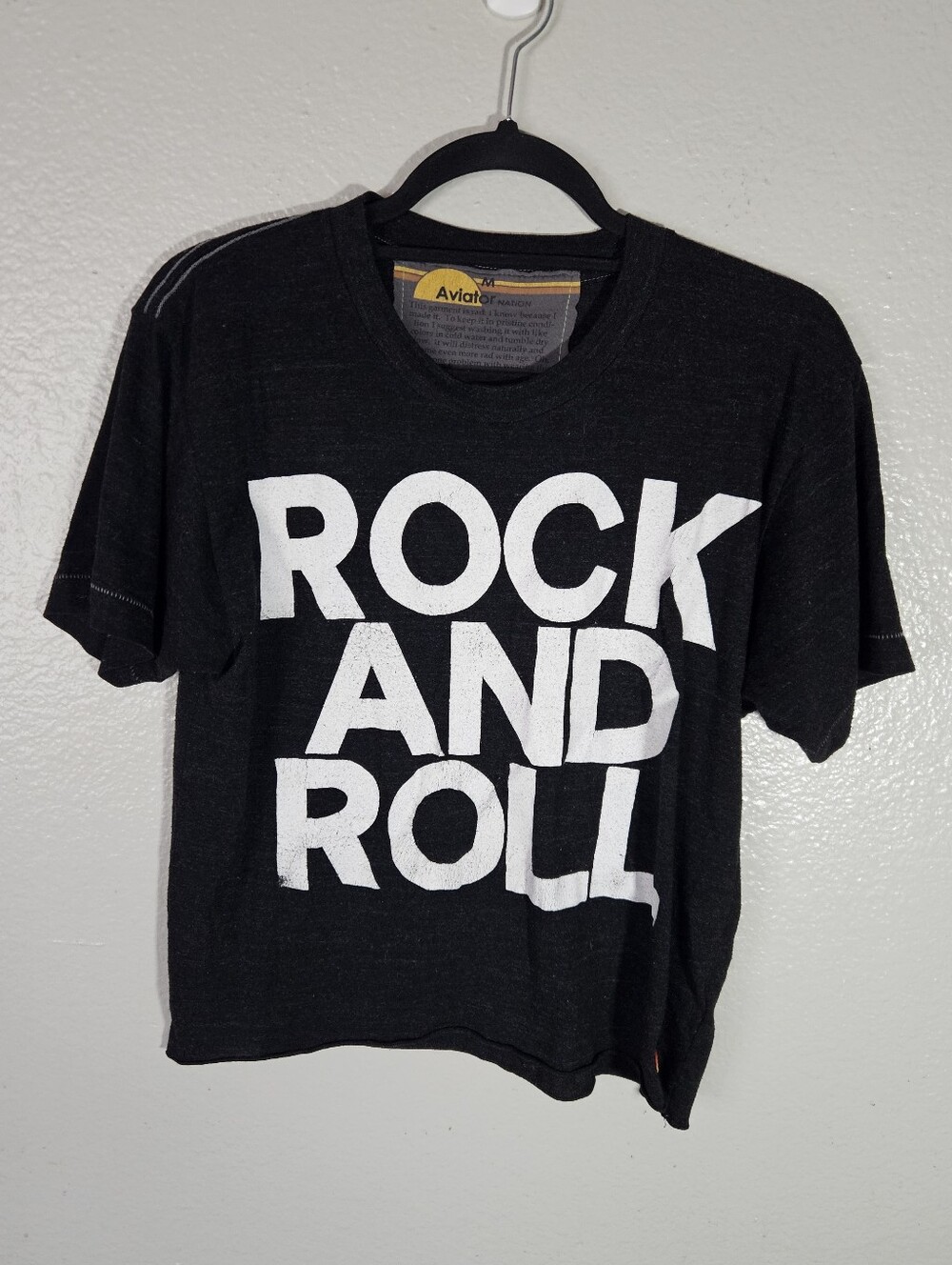 Aviator Nation Rock And Roll Boyfriend Tee Size M